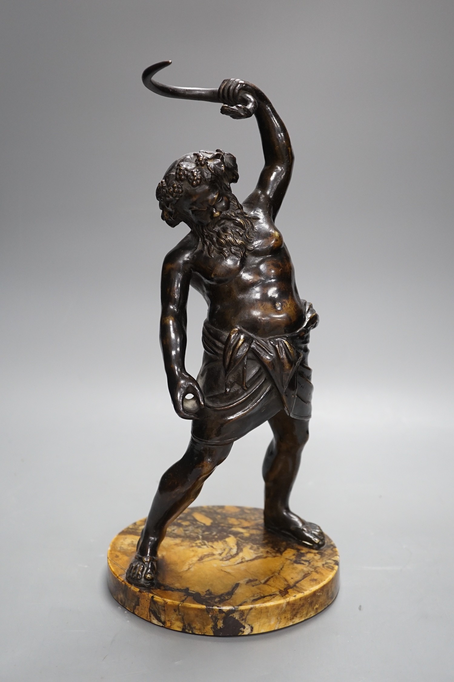 After the antique - a 19th century century bronze figure of the Drunken Silenus height 36cm